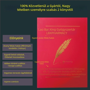 Esküvői és üzleti események aláírási könyve — Vendég aláírási könyv, 24,5×34 cm, Elegáns érintésű papír + Színes kartonpapír, Left Mo