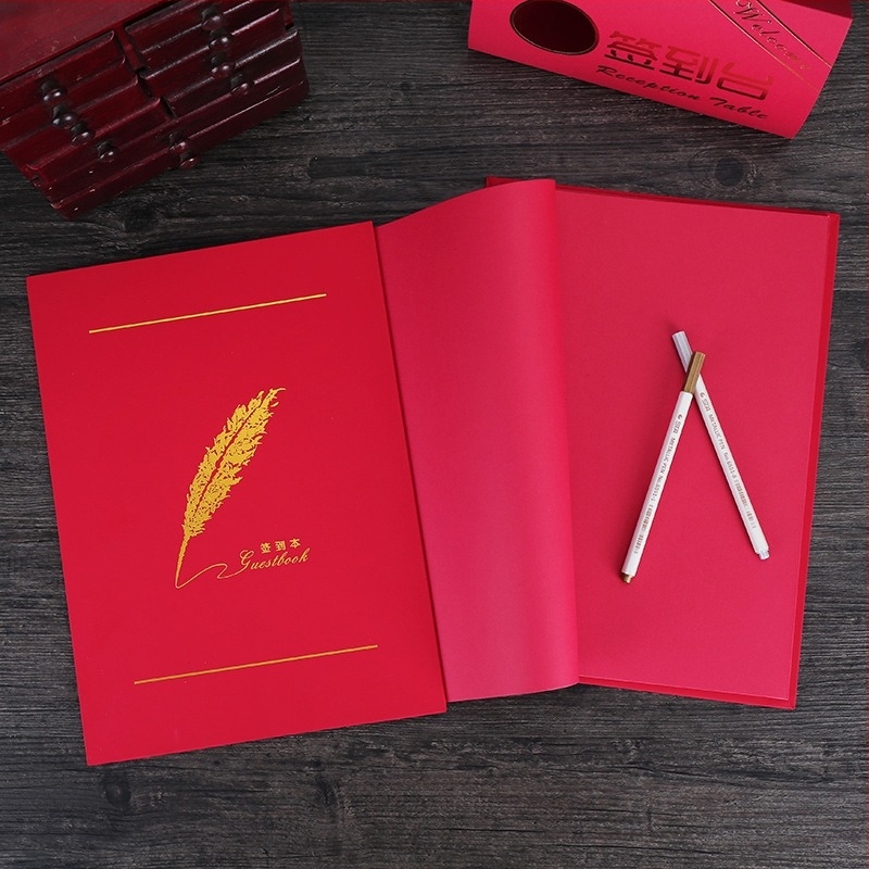 Esküvői és üzleti események aláírási könyve — Vendég aláírási könyv, 24,5×34 cm, Elegáns érintésű papír + Színes kartonpapír, Left Mo