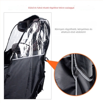 Gyerekeknek szóló kerékpár hátsó ülés esővédő – vízálló, kapacitás 50, uniszex