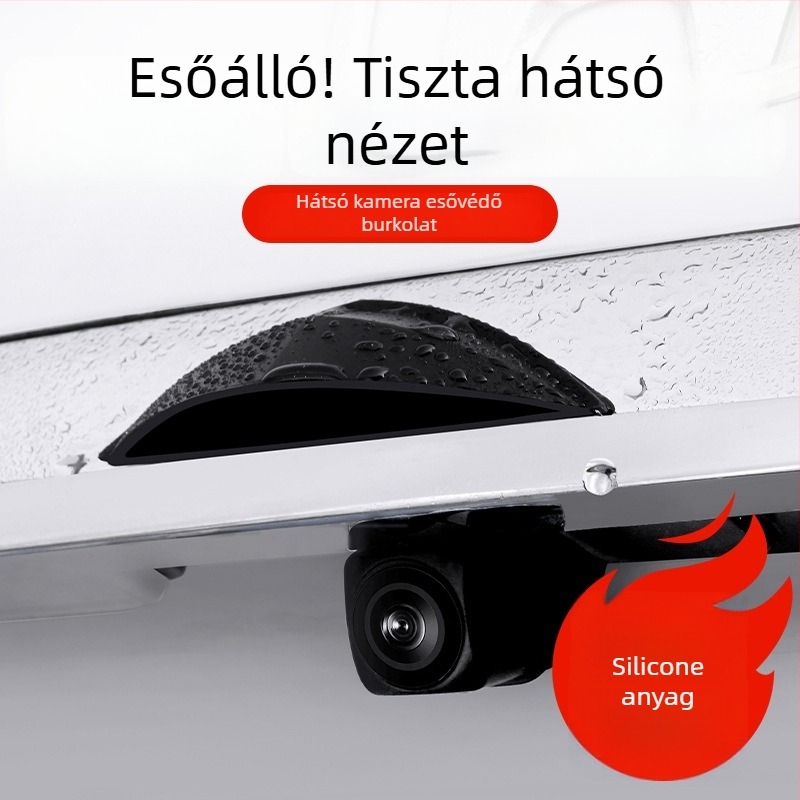 Szilikon univerzális hátsó kamera esővédő burkolat járművekhez logónyomtatással