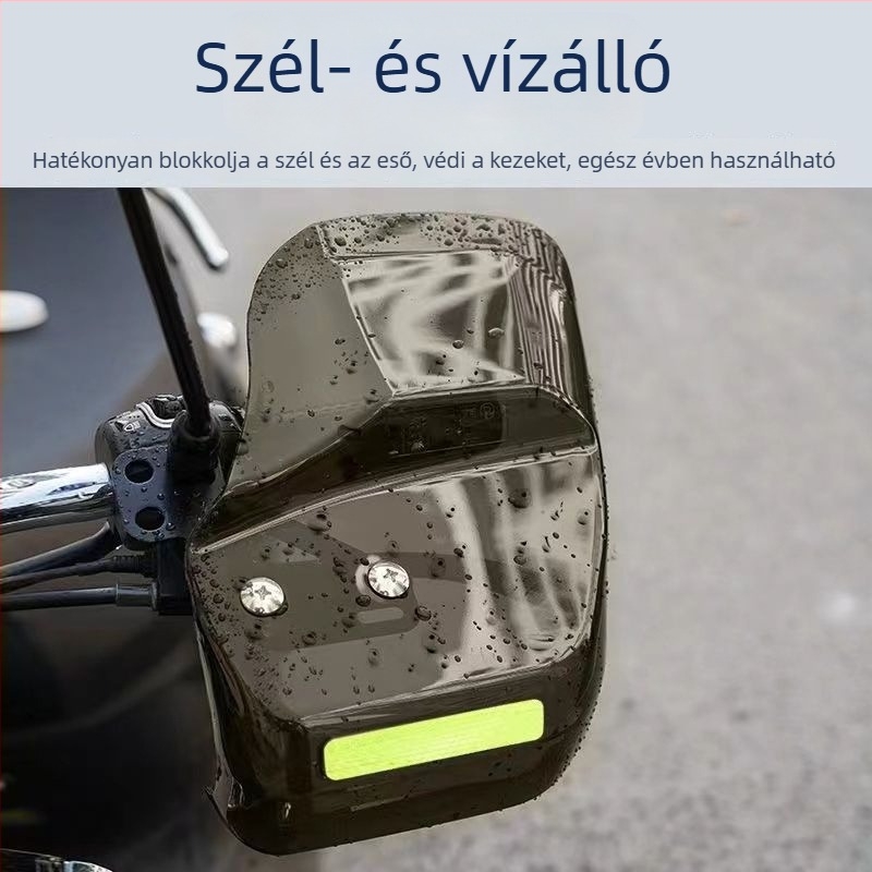 Elektromos jármű karvédő szélvédővel, kormányhosszabbítással, vízálló kesztyűvel és napvédő funkcióval