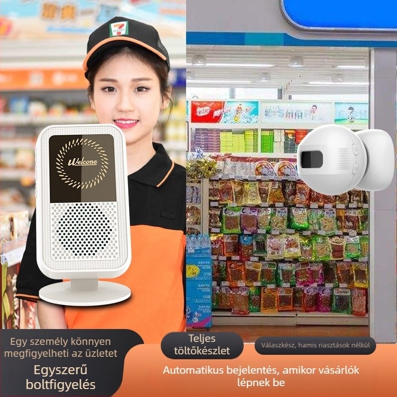 Indukciós ajtócsengő Type-C töltéssel, XY-501, 220V, 21 csengőhang és 4 állítható szint, 0,5W fogyasztás