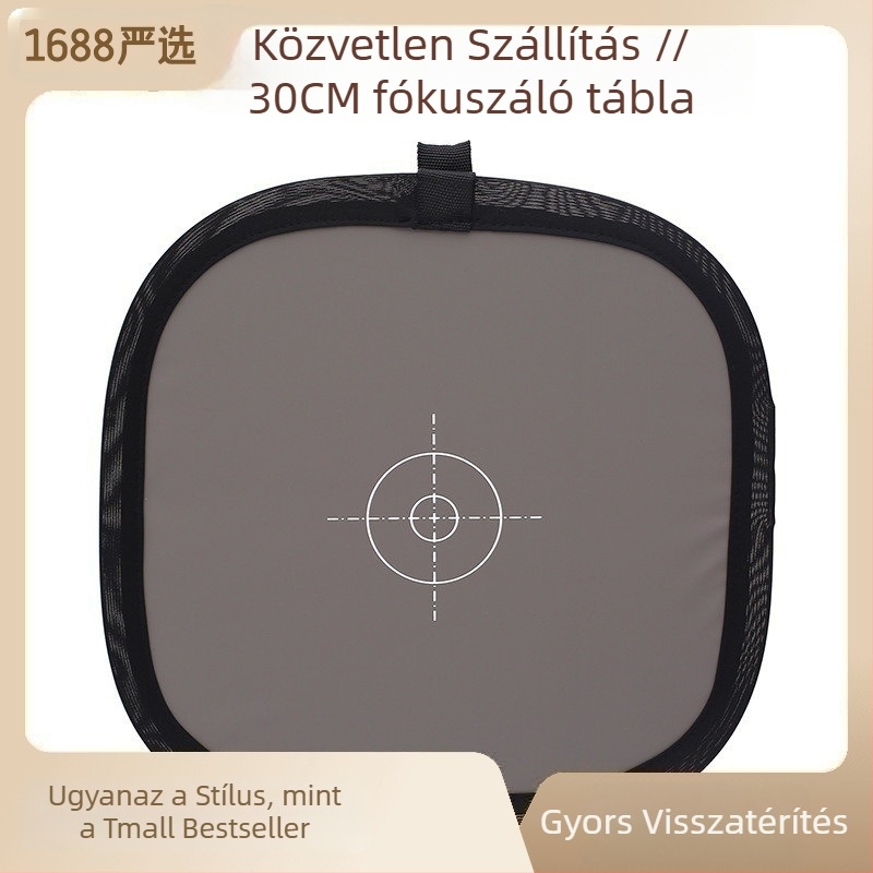 Kamera fókuszáláshoz háttérlemez 18% szürke kártyával, kétoldalas, modell 30/60, poliészter/PU bőr