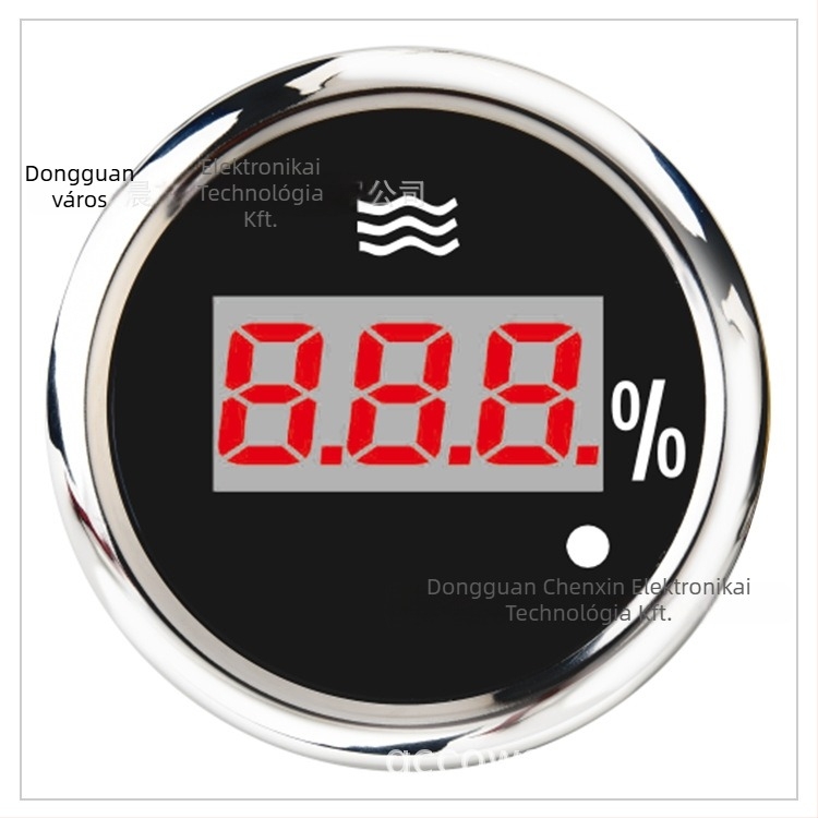 CXIN CX6035 LED vízszint mérő intelligens riasztással, 12/24V, 316-os rozsdamentes acél, hajók számára