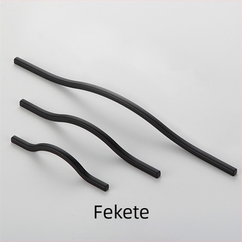 Hullámszerű fogantyú ruhásszekrényhez, szekrényhez és éjjeliszekrényhez; cinkötvözet; elektroplakálás; könnyű luxus stílus