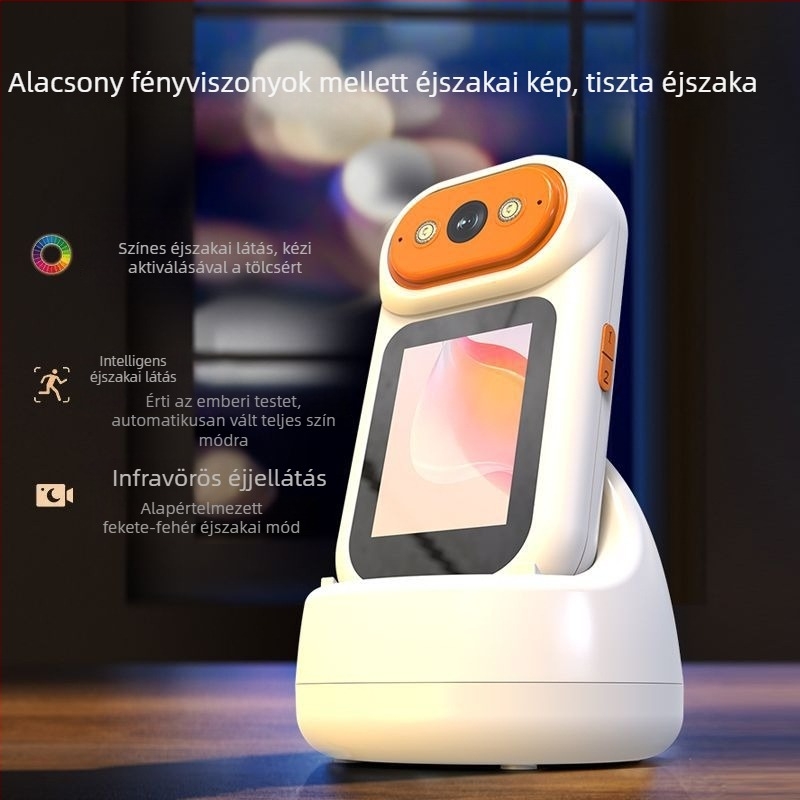 Okos bébiszitter kamera beltéri használatra, 1080p, 4 mm objektív, hatótáv 10–30 m, vezérlés mobilalkalmazással, Android és iOS kompatibilis