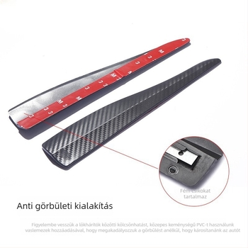 TM PVC lökhárító védőcsík, univerzális autókhoz, ütközés elleni védelem, 2 darab