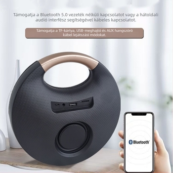 Beépített akkumulátorral Bluetooth hangfal, hordozható — 5W, 100 Hz–20 kHz, IPX2