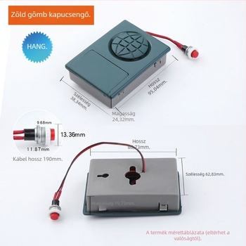 Earth ajtócsengő – vezetékes, akkumulátorral működtetve (2×AA, 3V), Ding-Dong csengés, bejárati ajtóhoz, nem okos