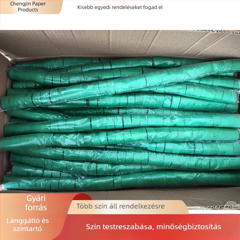 Testreszabott magas magasságú konfetti-kanon fogyóanyagok — tűzálló papírszalagok és arany- és ezüstszínű fényes PVC csíkok zenei fesztiválokra és karneválokra