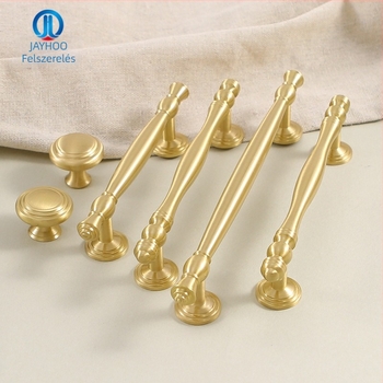 Latun szekrényajtó fogantyú - könnyed luxus stílus, CNC-megmunkálás, rúdalakú forma, moduláris szerelés