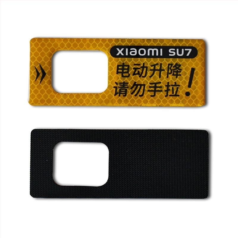 ANGTOO reflexiós figyelmeztető matrica Xiaomi SU7 elektromos hátsó ajtóhoz, 3D ragasztós matrica, ne húzza kézzel.