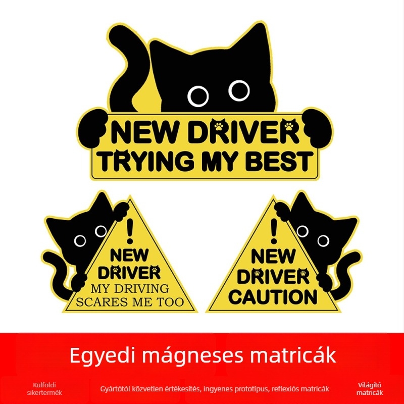 Autó lökhárító mágneses fényvisszaverő matrica, állat mintával, testre szabható