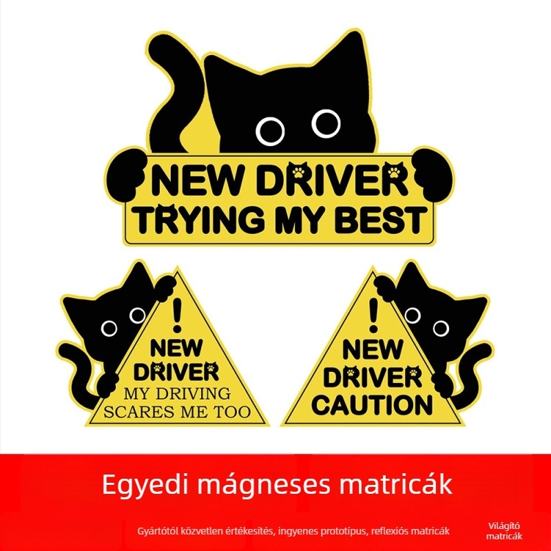 Autó lökhárító mágneses fényvisszaverő matrica, állat mintával, testre szabható