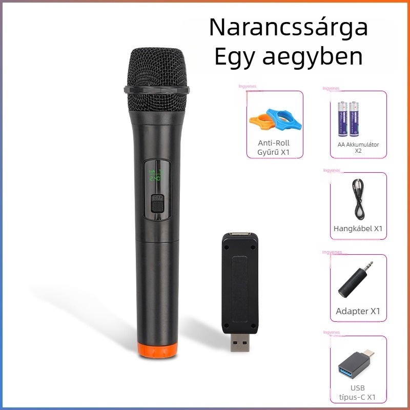 USB mikrofon otthoni használatra dinamikus elemmel, modell S1-105, frekvencia-tartomány 20 Hz–20 kHz, SNR ≥100 dB, teljesítmény 5 W, feszültség 5 V