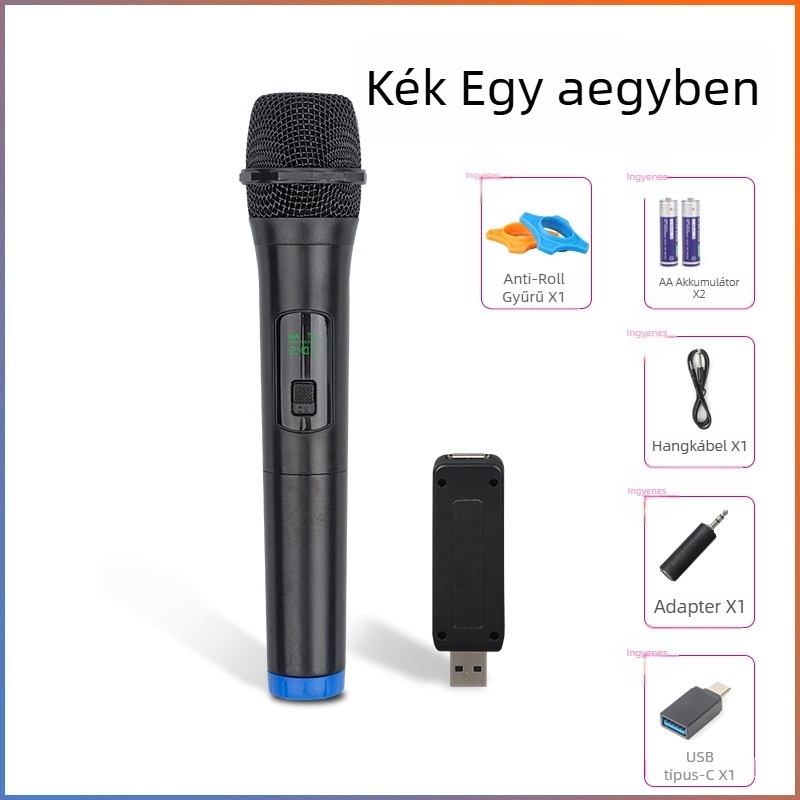 USB mikrofon otthoni használatra dinamikus elemmel, modell S1-105, frekvencia-tartomány 20 Hz–20 kHz, SNR ≥100 dB, teljesítmény 5 W, feszültség 5 V