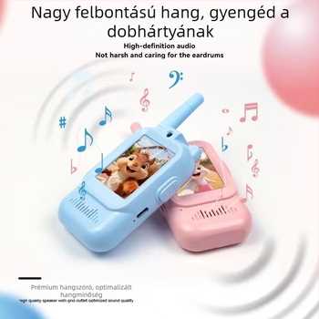 Gyerekeknek szánt videó walkie talkie – hosszú hatótávolság, vezeték nélküli, Type-C töltés, 7–14 éveseknek, 3C tanúsítvány 2025182202069864