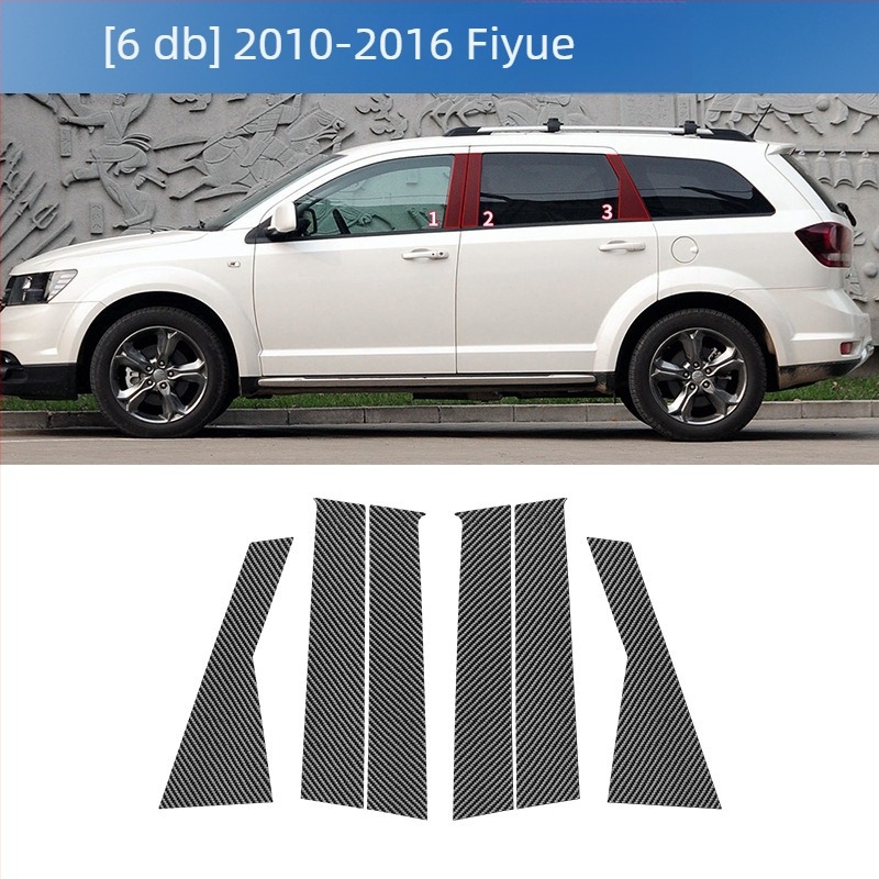 Szénszálas ajtó középső pillér dekoratív fólia Dodge 10-16 Feiyue