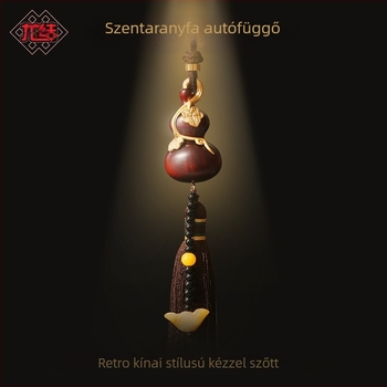 Dragon Knot autó belső függődísze - Faanyag - Testreszabható - Kínai hagyományos stílus - Belső autó dekoráció