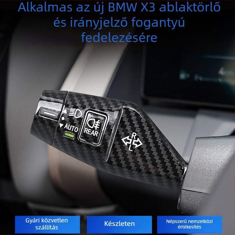 BMW X3 Belső dekoratív fedél a kormánykerékre: irányjelző és ablaktörlő kapcsoló paddle, ABS, pattintós szerelés