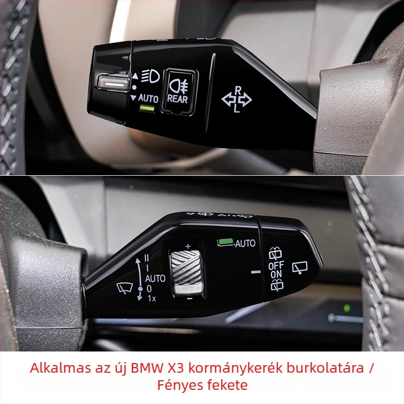 BMW X3 Belső dekoratív fedél a kormánykerékre: irányjelző és ablaktörlő kapcsoló paddle, ABS, pattintós szerelés