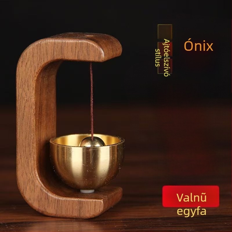 Bejárati ajtó fém harang Tang Lian, réz kivitel, modell F-040001200020, kínai stílusú harang dekoráció