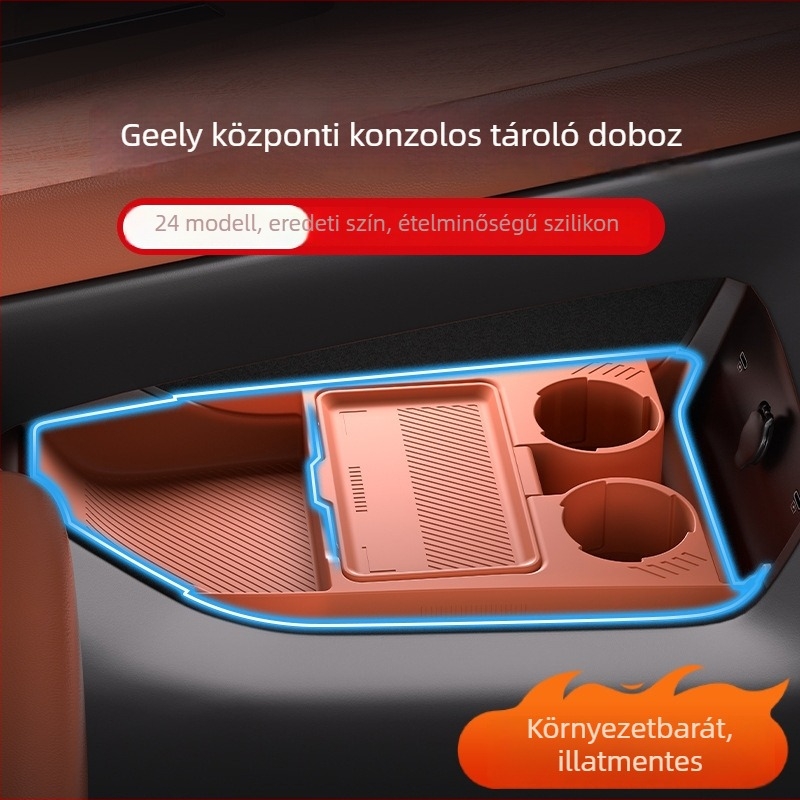Geely Galaxy E5 Szilikon tároló doboz a középső konzol alatt, vízálló autó belső kiegészítő