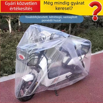 Egyszer használatos átlátszó esővédő motorkerékpárokhoz és kerékpárokhoz, por- és hóálló PEVA védőborítás
