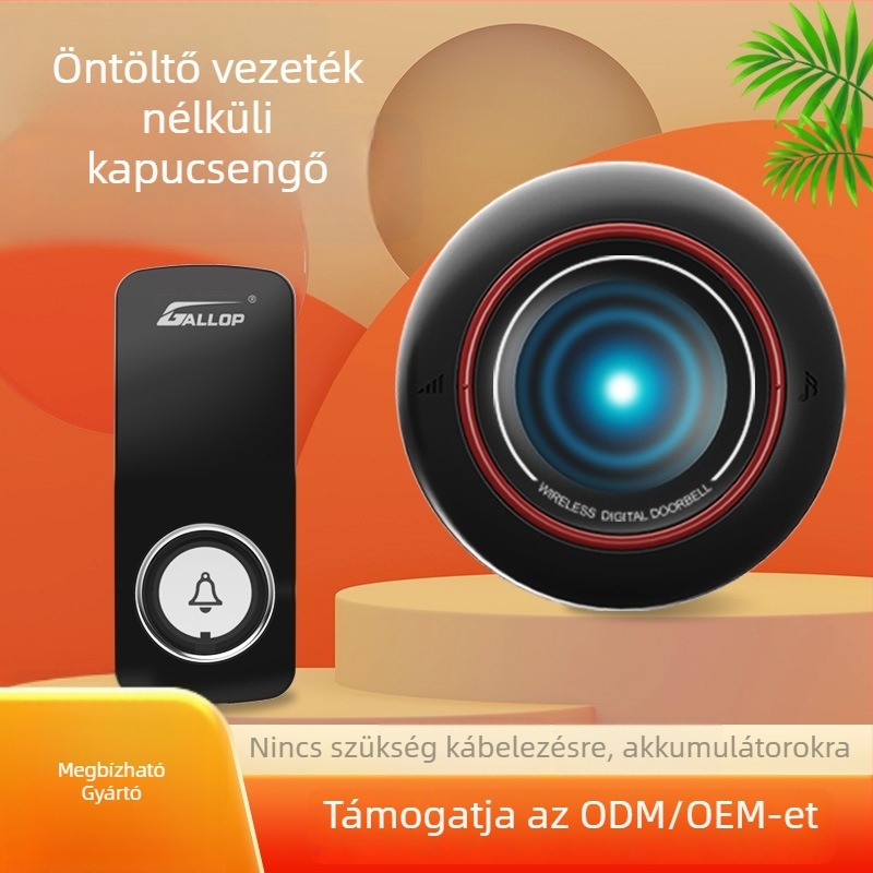 Önellátó áramforrású vezeték nélküli csengő, GALLOP D-153, 220V, 36-hangú csengőhang, teljesítmény ≤0,5W