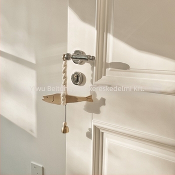 Fából készült hal alakú függő, kézműves, koreai stílus, Zhejiang eredet