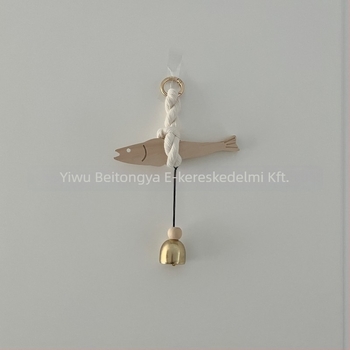 Fából készült hal alakú függő, kézműves, koreai stílus, Zhejiang eredet