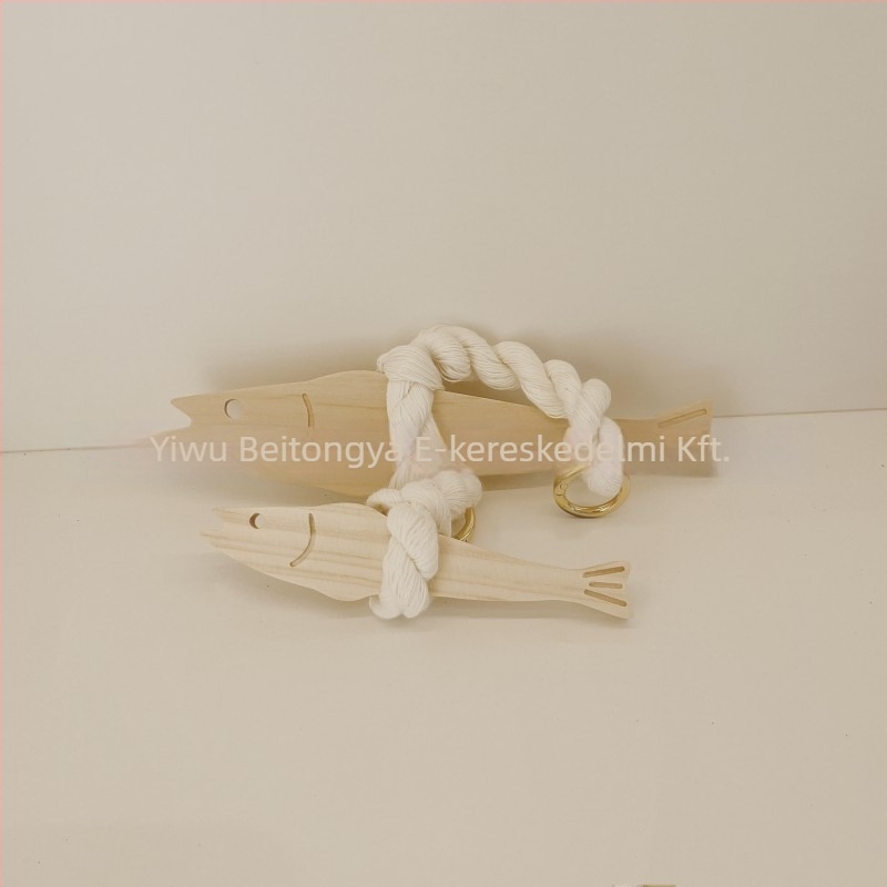 Fából készült hal alakú függő, kézműves, koreai stílus, Zhejiang eredet