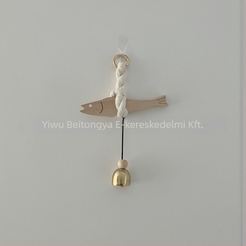 Fából készült hal alakú függő, kézműves, koreai stílus, Zhejiang eredet