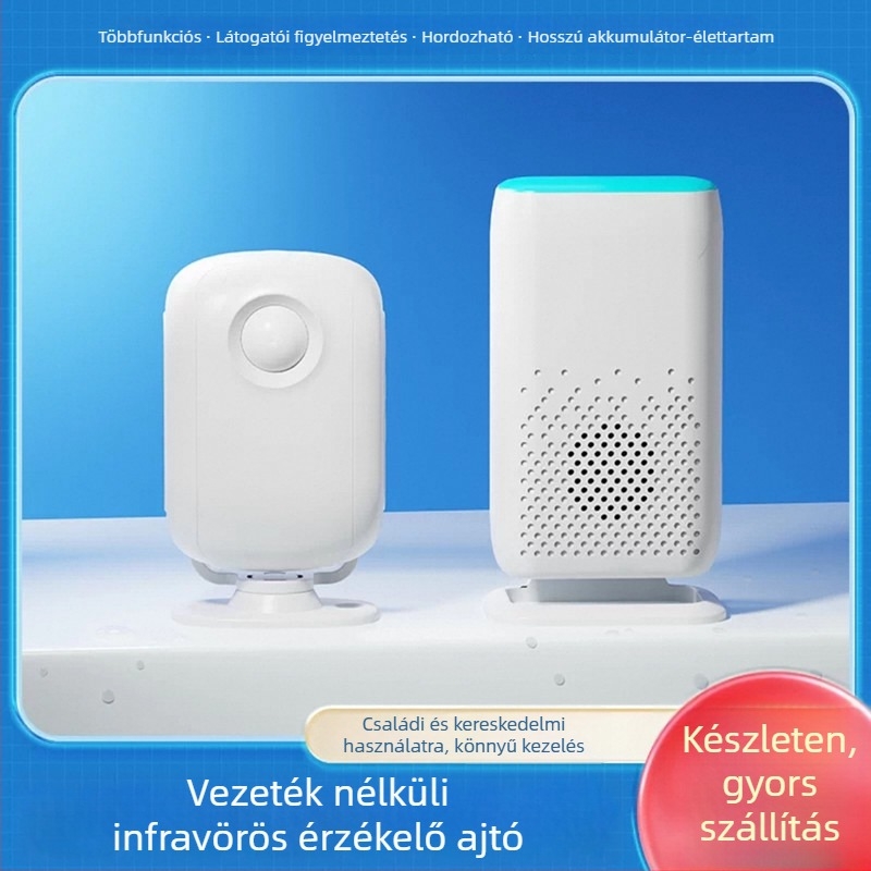 Vezeték nélküli indukciós ajtócsengő infravörös mozgásérzékelővel, modell D3F01, DC 5V, 58 dallam, otthon és iroda számára