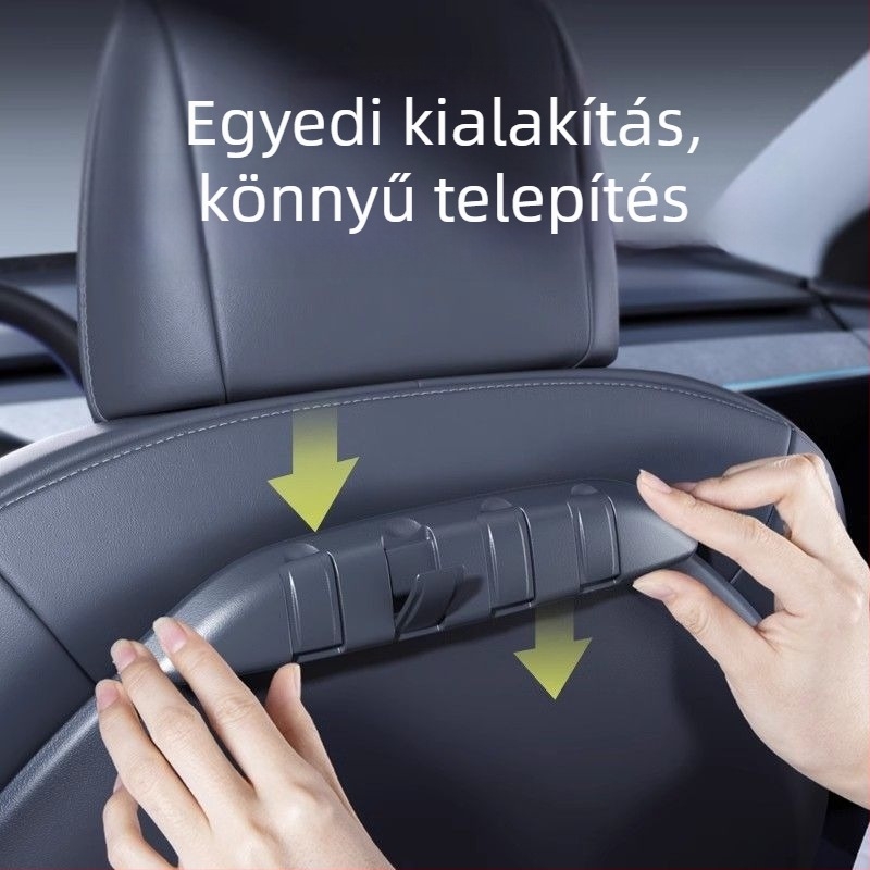 Hátsó ülés kampó belső tároló kiegészítő a Tesla Model Y-hez (2022–2024) – Snap-On, műanyag, oldalsó felszerelés