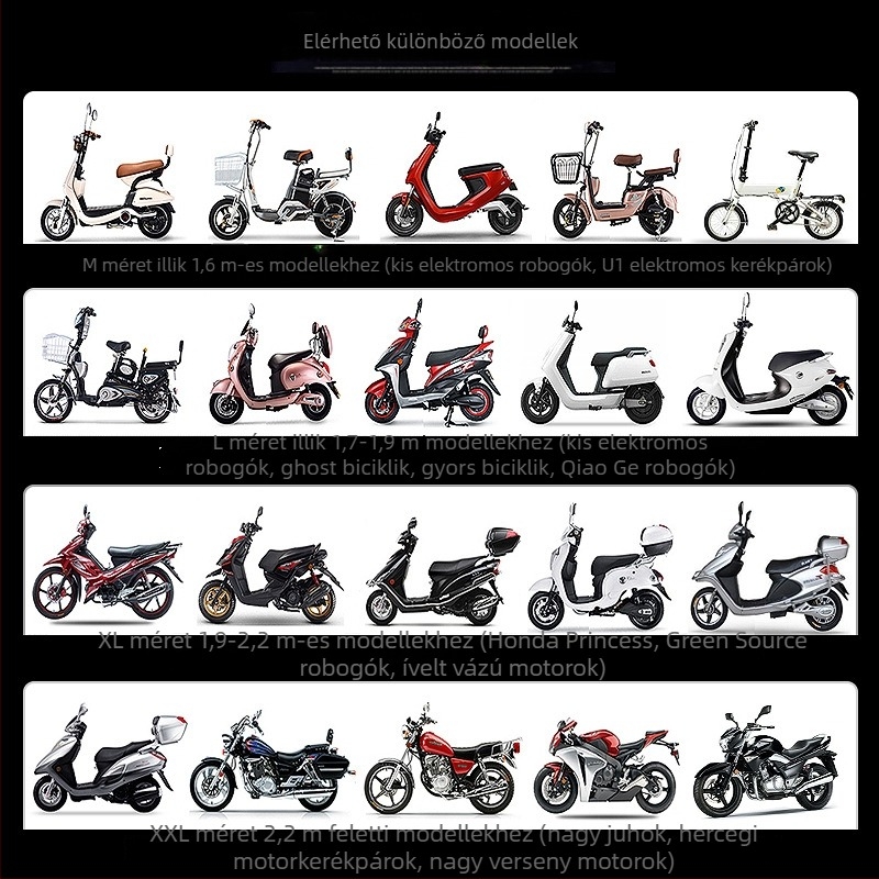 Huihong elektromos motorkerékpár védőhuzat - alumínium fólia, testreszabható, elektromos motorkerékpárokhoz illeszkedik