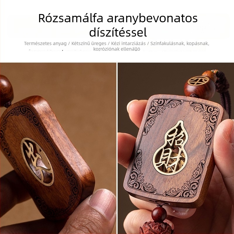 Rosewood autófüggő dísz, kínai hagyományos stílus, testreszabható feldolgozás, belső autó dekoráció