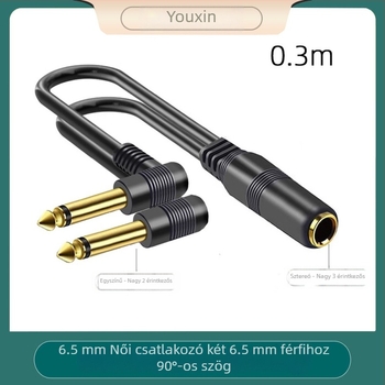Teljesen réz mixerkábel, 3-vezetékesről 2-vezetékesre, Y-ágú