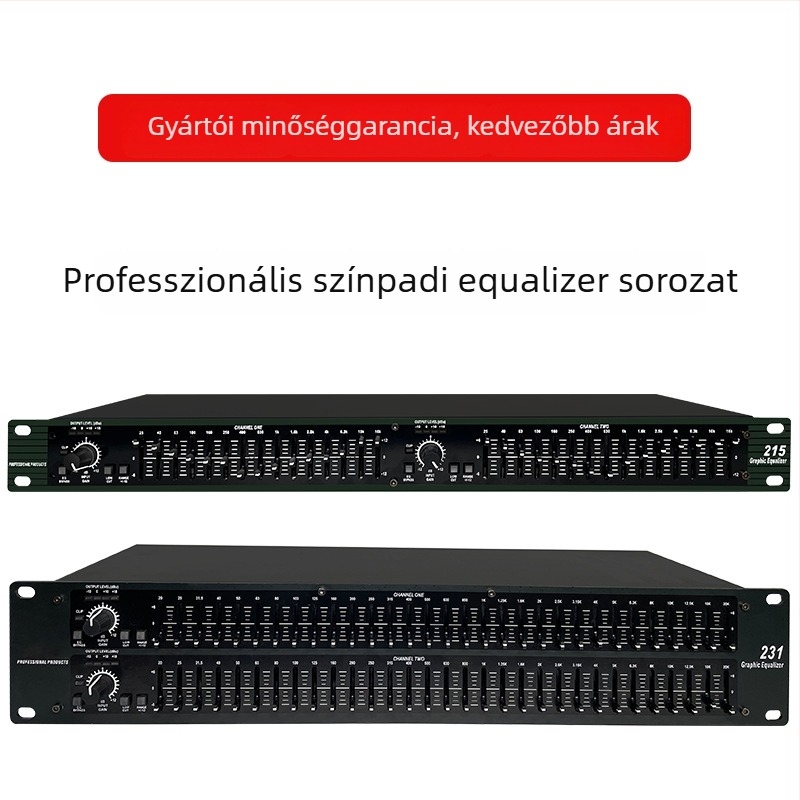 Wadeland professzionális KTV-equalizátor — kettős 31-sávos, 220V, 3 kg