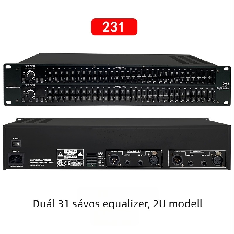Wadeland professzionális KTV-equalizátor — kettős 31-sávos, 220V, 3 kg
