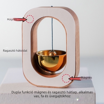 Mágneses ajtó harang és szélharang – fém, modern minimalista stílus, dobozolt csomagolás