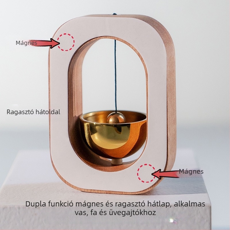 Mágneses ajtó harang és szélharang – fém, modern minimalista stílus, dobozolt csomagolás