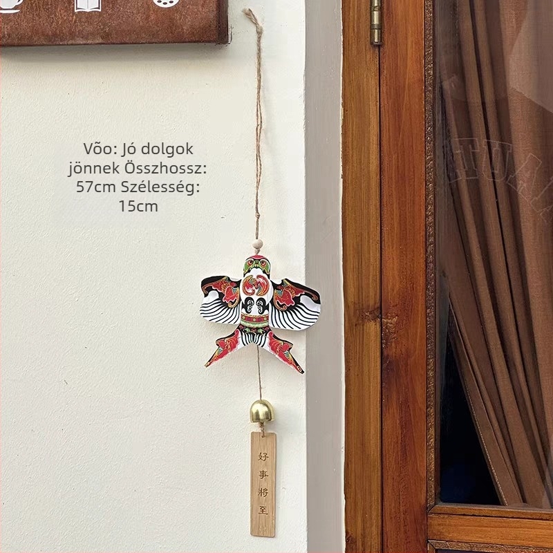 Ajtócsengő függő harang, vasból, kézzel készített, új kínai stílusban