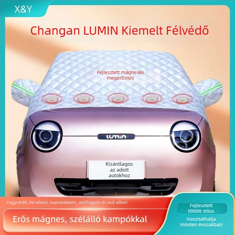 Mágneses téli első szélvédő takaró, vastagított autófedél, hó- és dér elleni védelem