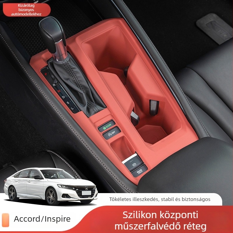 Honda Accord 11. generáció központi konzol szilikon sebességváltó panel védőpad integrált felemelő panellel