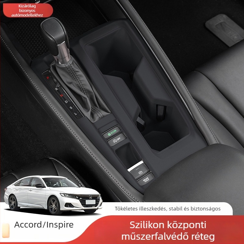 Honda Accord 11. generáció központi konzol szilikon sebességváltó panel védőpad integrált felemelő panellel