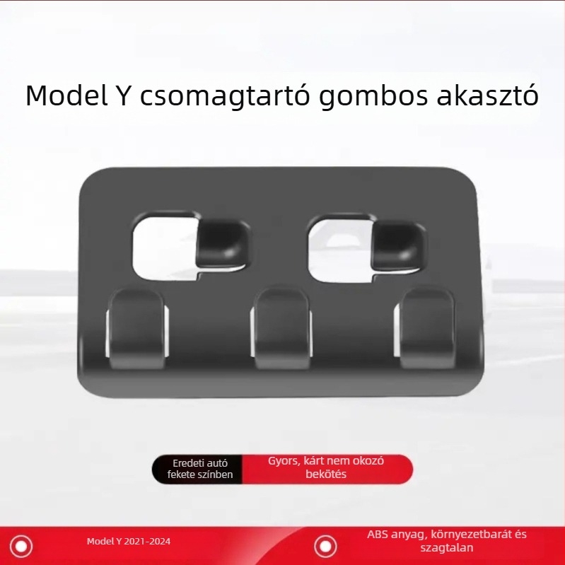 Tartó- és csomagtartó horog – Luotong nylon, ABS belső kiegészítő, modell 012, snap-on telepítés, autóoldali felhasználás