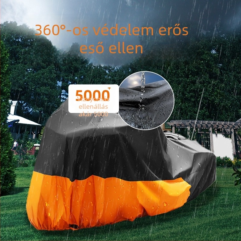 Sűrített 420D motorkerékpár esővédő – teljes lefedettség, vízálló, UV védelem, porálló