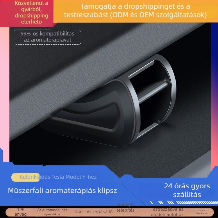 Tesla Model Y/Model 3 légkivezető klipsz adapter aromaterápiás belső kiegészítő
