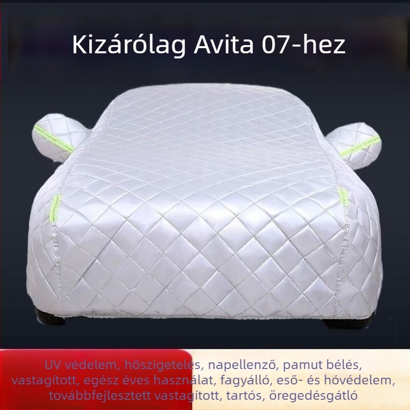Avita 07-hez készült steppelt autóponyva, védelem jégeső, eső, fagy és hó ellen